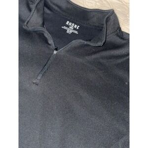 Rhone Pullover Black 1/4 Zip‎ Mens Size XL Mock Neck Textured Heavier Sweatshirt